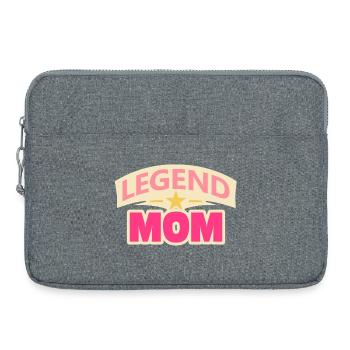 Legend Mom – Lustige Mutter Design - Laptoptasche 15" - Grau meliert - Vorne