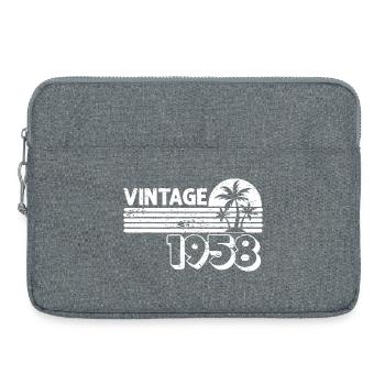 Vintage 1958 Palm Sunset - Laptoptasche 15" - Grau meliert - Vorne