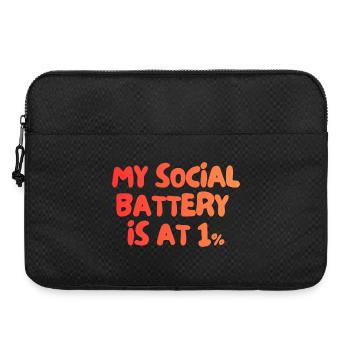 my social battery is at 1 percent - Laptop bag 15" - black - Front