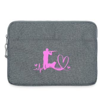 Chasse au canard Chasseur Chasse au canard - Sacoche pour ordinateur portable 15 pouces - gris chiné - Devant