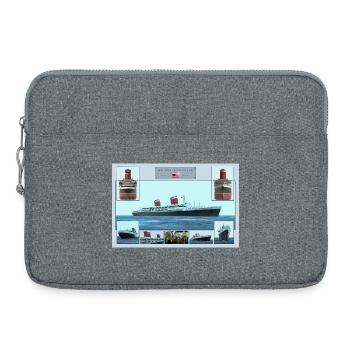 S.S. United States poster - Laptop bag 15" - heather grey - Front