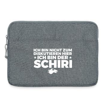 Schiedsrichter nicht zum diskutieren hier – Schiri - Laptoptasche 15" - Grau meliert - Vorne