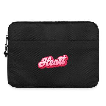 Herzglanz Script Schriftzug - Laptoptasche 15" - Schwarz - Vorne
