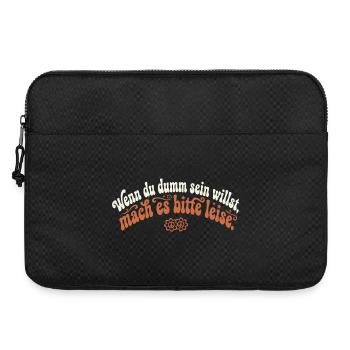 Dumm Sein Leise Groovy Sarkasmus Spruch - Laptoptasche 15" - Schwarz - Vorne