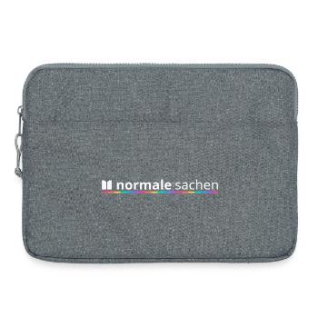 Normal Stuff Logo Rainbow - Laptop bag 15" - heather grey - Front