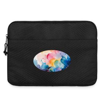 Explosion de peinture à l’aquarelle sur toile - Sacoche pour ordinateur portable 15 pouces - noir - Devant