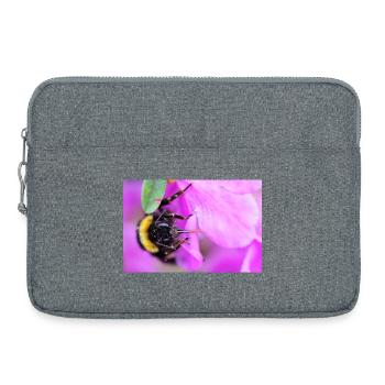 Bee on the violet - Laptop bag 15" - heather grey - Front