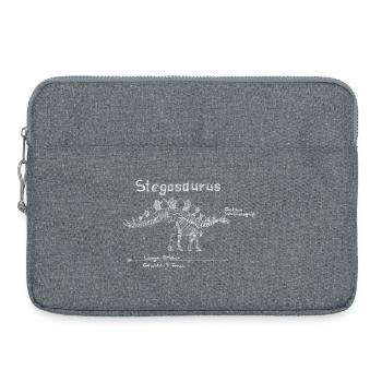 dino stegosaurus kids chalk - Laptop bag 15" - heather grey - Front