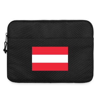 Aufkleberflagge Österreichs Fahne von Oesterreich - Laptoptasche 15" - Schwarz - Vorne