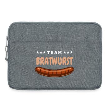 Team Bratwurst - Grill Fan - Grillen Wurst - Laptoptasche 15" - Grau meliert - Vorne