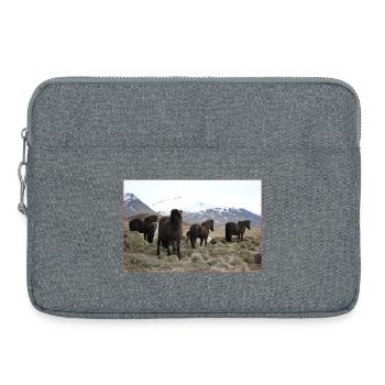 Cheval islandais - Sacoche pour ordinateur portable 15 pouces - gris chiné - Devant