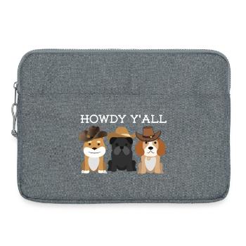 Howdy Y'all - Dog Lovers - Laptoptasche 15" - Grau meliert - Vorne