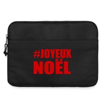 NOËL. JOYEUX NOËL. MERRY CHRISTMAS. NOUVEL AN - Sacoche pour ordinateur portable 15 pouces - noir - Devant