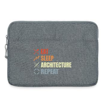 Eat Sleep Architecture Repeat - Laptop bag 15" - heather grey - Front