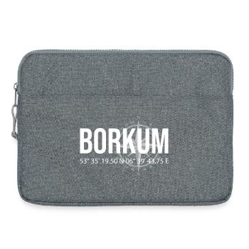 Koordinaten Borkum - Laptoptasche 15" - Grau meliert - Vorne