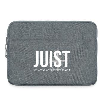 Koordinaten Juist - Laptoptasche 15" - Grau meliert - Vorne