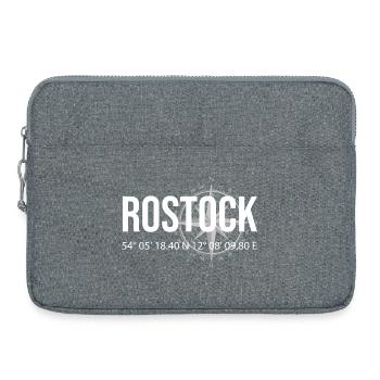 Koordinaten Rostock - Laptoptasche 15" - Grau meliert - Vorne