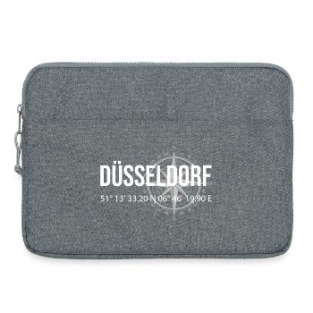 Koordinaten Düsseldorf - Laptoptasche 15" - Grau meliert - Vorne