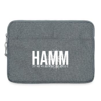 Koordinaten Hamm - Laptoptasche 15" - Grau meliert - Vorne