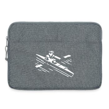 Rudern Cartoon Stil - Laptoptasche 15" - Grau meliert - Vorne
