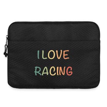 I Love Racing: Pastell Handlettering - Laptoptasche 15" - Schwarz - Vorne