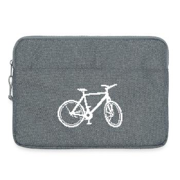 Rétro Vélo Ligne Art Design - Sacoche pour ordinateur portable 15 pouces - gris chiné - Devant
