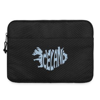Iceland Typography Design - Laptop bag 15" - black - Front