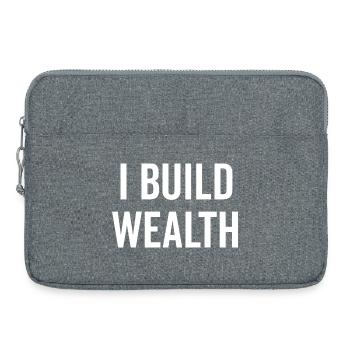 I Build Wealth - Laptop bag 15" - heather grey - Front