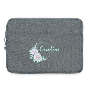 Für Caroline - Laptoptasche 15" - Grau meliert - Vorne