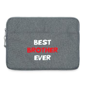 Bester Bruder aller Zeiten - Meilleur Frère - Laptoptasche 15" - Grau meliert - Vorne