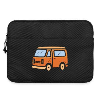 Retro Camper Van Cartoon Illustration - Laptoptasche 15" - Schwarz - Vorne