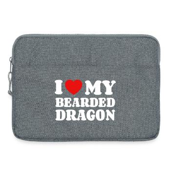 I Love My Bearded Dragon Bearded Dragon Bearded Dragon Owner - Laptop bag 15" - heather grey - Front