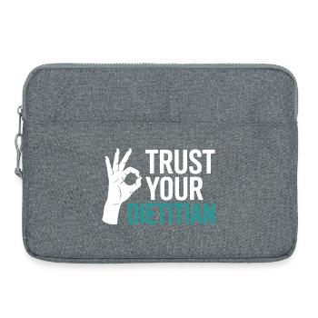 Registrierter Ernährungsberater mit Zertifizierung als Ernährungsberater (Registered Dietitian Certified Counselor) - Laptoptasche 15" - Grau meliert - Vorne