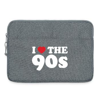 I love the 90s - Laptop bag 15" - heather grey - Front