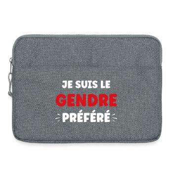 Schwiegersohn - Laptoptasche 15" - Grau meliert - Vorne