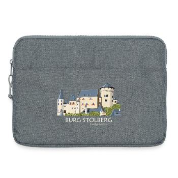 Illustration du château de Stolberg, dessin à la main - Sacoche pour ordinateur portable 15 pouces - gris chiné - Devant