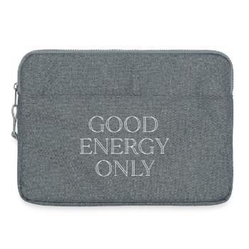 Nur Gute Energie Typografie-Motiv - Laptoptasche 15" - Grau meliert - Vorne