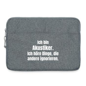 Ich bin Akustiker – Hördetails - Laptoptasche 15" - Grau meliert - Vorne