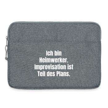 Ich bin Heimwerker Improvisation - Laptoptasche 15" - Grau meliert - Vorne