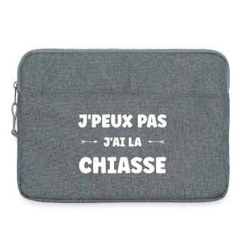 J'peux pas j'ai la chiasse - Sacoche pour ordinateur portable 15 pouces - gris chiné - Devant