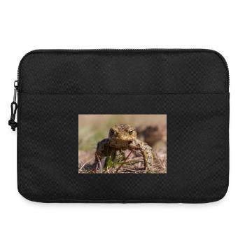 Close-up of an Earth Toad - Poster - Laptop bag 15" - black - Front