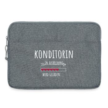 Konditorin Azubi Beruf Ausbildung Backen - Laptoptasche 15" - Grau meliert - Vorne