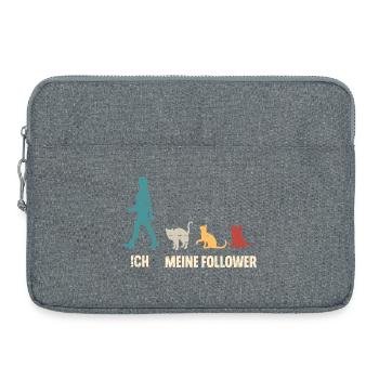 Ich Meine Follower Katzen - Laptoptasche 15" - Grau meliert - Vorne