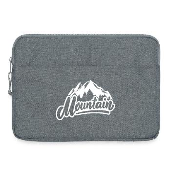 ski, station de ski, skieur - Sacoche pour ordinateur portable 15 pouces - gris chiné - Devant