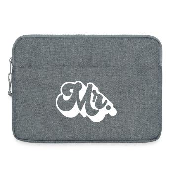M. Matching Couple Fiançailles Mariage Lune de miel - Sacoche pour ordinateur portable 15 pouces - gris chiné - Devant