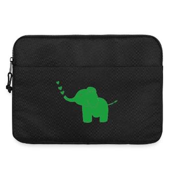 Elephant Green - Laptop bag 15" - black - Front