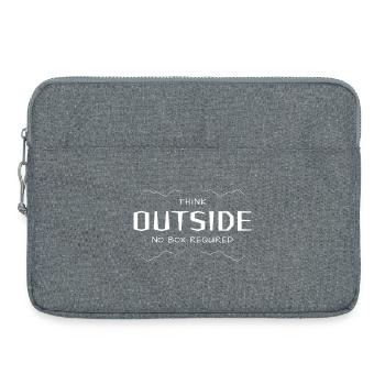 Think Outside - Quer denken ohne Box. - Laptoptasche 15" - Grau meliert - Vorne