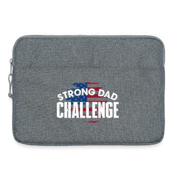 Strong Dad Challenge - Laptop bag 15" - heather grey - Front