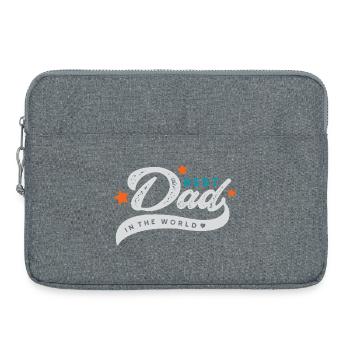 Meilleur papa du monde - Sacoche pour ordinateur portable 15 pouces - gris chiné - Devant