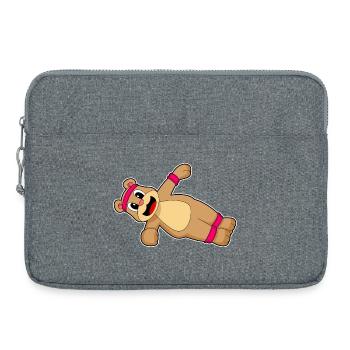 Entraînement abdominal Bear Culturisme - Sacoche pour ordinateur portable 15 pouces - gris chiné - Devant